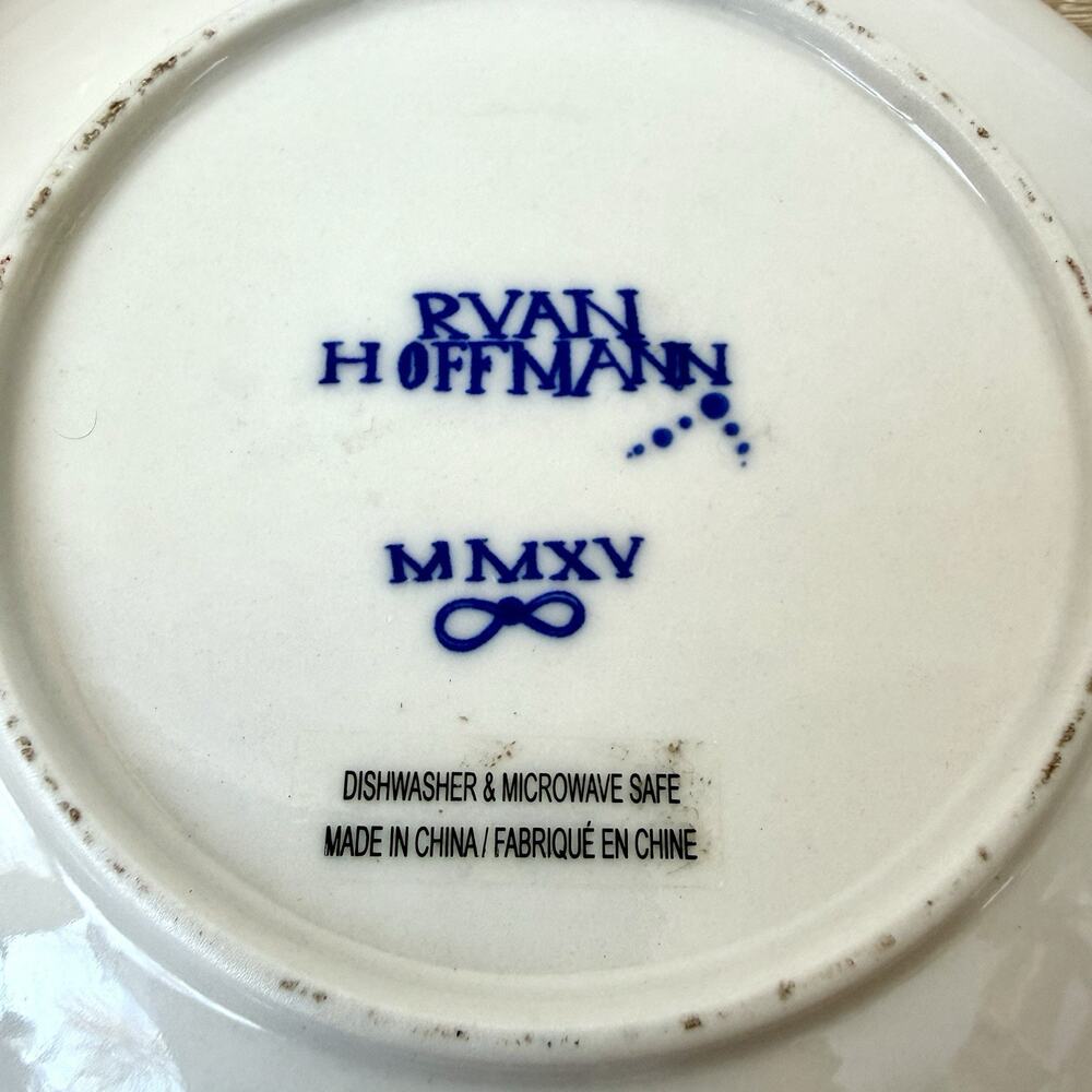 RARE Anthropologie Ruan Hoffmann Jardin Des Plantes LOVE MORE Cup Saucer Set - Picture 7 of 9